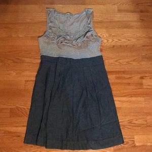 Gray and Navy Summer Dress